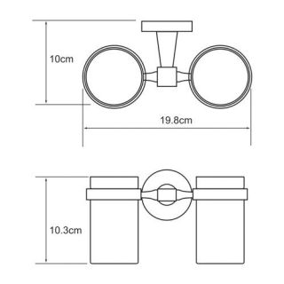 Wasserkraft Isen K-4028D Подстаканник двойной стеклянный
